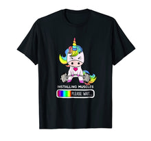 Load image into Gallery viewer, Unicorn Gym Installing Muscles Unicorn Weightlifting Shirt
