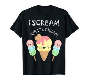 I Scream Ice Cream Summer Shirt Ice Cream Party T-Shirt Kids