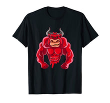 Load image into Gallery viewer, Gym Bull Horned Bodybuilder Bison Shirt - Fitness Tee Gift
