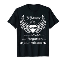 Load image into Gallery viewer, In Memory of My Grandma Guardian Angel Wings T Shirt
