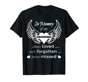 In Memory of My Grandma Guardian Angel Wings T Shirt
