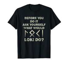 Load image into Gallery viewer, Funny Norse Vikings Shirt Loki God Runes Mythology TShirt
