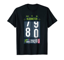 Load image into Gallery viewer, Oldometer 80 T-Shirt 80th Birthday Gift Men Women Shirt

