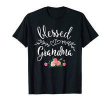 Load image into Gallery viewer, Blessed Grandma T-Shirt with floral, heart Mother&#39;s Day Gift
