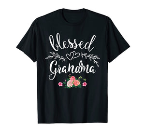 Blessed Grandma T-Shirt with floral, heart Mother's Day Gift