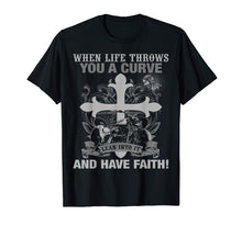 Load image into Gallery viewer, Christian Biker T Shirt Have Faith Motorcycle Design
