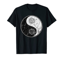 Load image into Gallery viewer, Yin Yang Dice DM T-Shirt Funny Vintage RPG Gift Tee
