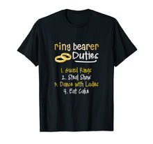 Load image into Gallery viewer, FUNNY RING BEARER DUTIES T-SHIRT Cute Wedding Gift
