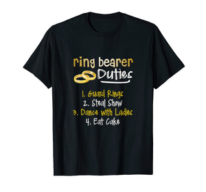 FUNNY RING BEARER DUTIES T-SHIRT Cute Wedding Gift