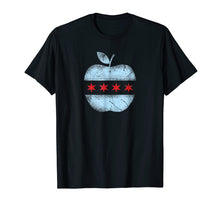Load image into Gallery viewer, Chicago Teacher Chicago Flag Apple T-Shirt Gift
