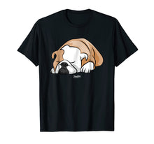 Load image into Gallery viewer, Funny English Bulldog Sleeping Cute Bulldog Face T Shirt
