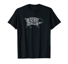 Load image into Gallery viewer, Pork Cuts Of Meat Chef BBQ T-Shirt Dad Cook Gift
