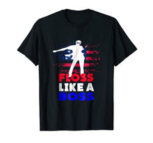 Load image into Gallery viewer, Floss Like a Boss Shirt, 4th of July Red White And Blue Tee
