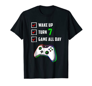 7th Gamer Birthday Shirt Level 7 Unlocked T Shirt Gifts