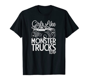 Girls Monster Truck T-Shirt for Mom and Daughter Jam Fans