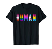 Load image into Gallery viewer, HUMAN Flag LGBT Gay Pride Month Transgender T Shirt
