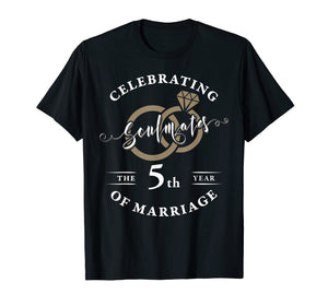 5th Wedding Anniversary T-Shirt 5 years of Marriage Gift