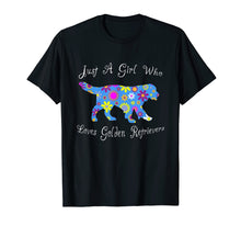 Load image into Gallery viewer, Golden Retriever Shirts For Girls - Cute Floral Gift Tees
