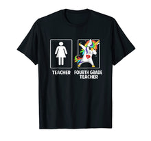 Load image into Gallery viewer, Fourth 4th Grade Teacher Unicorn Dabbing Funny T Shirt Gift
