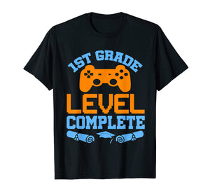 1st Grade Level Complete Video Gamer T-Shirt Graduation Gift