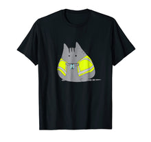 Load image into Gallery viewer, Chubby Kitten Wearing Safety Vest Funny T-Shirt
