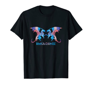 Fractal Fantasy Dragons - Imagine - T-Shirt