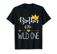 Load image into Gallery viewer, Brother of the Wild One baby first birthday funny gift shirt
