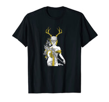Load image into Gallery viewer, Witch T-shirt - Village Witch Pagan Wicca Deer Skull
