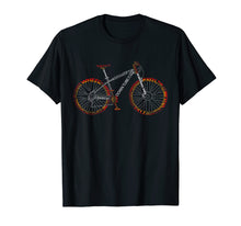Load image into Gallery viewer, Bicycle Amazing anatomy tshirt - mountain bike fire red
