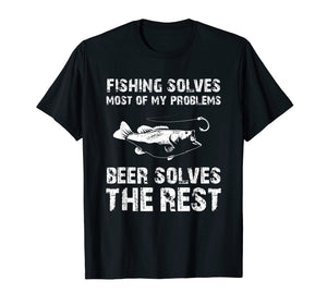 Fishing And Beer Funny Fisherman Father's Day Gift Tee Shirt