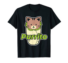 Load image into Gallery viewer, Funny Purrito Burrito Purring Cat T-Shirt
