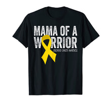 Load image into Gallery viewer, Mama of a Warrior Childhood Cancer T Shirt Ribbon Oncology
