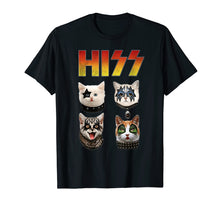 Load image into Gallery viewer, Hiss T-Shirt Cats Kittens Rock And Roll Band Funny T-Shirt
