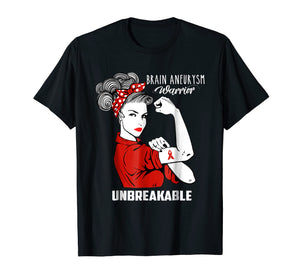 Brain Aneurysm Warrior Unbreakable Shirt Awareness Gift