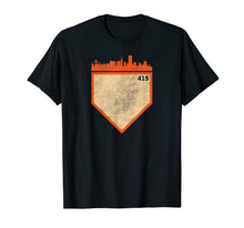 Load image into Gallery viewer, Retro San Francisco Baseball No Plate Like Home 415 T-Shirt
