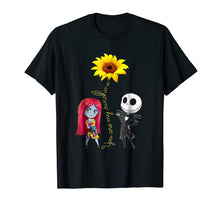 Load image into Gallery viewer, You Are My Sunshine Sunflower Jack-Skellington-Sally Shirt
