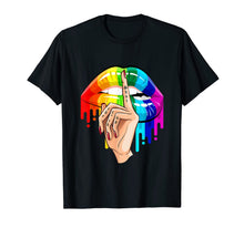 Load image into Gallery viewer, Lgbt Gay Homosexual Lesbian Rainbow Lips Pride T Shirt
