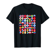 Load image into Gallery viewer, International World Flags T-shirt Flags World Map
