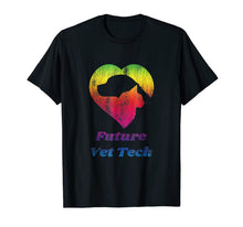 Load image into Gallery viewer, Future Vet Tech T-Shirt - Worn Distressed Rainbow Look
