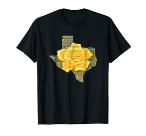 Awesome Yellow Rose Of Texas Pattern Flower T-Shirt
