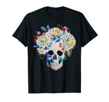 Load image into Gallery viewer, Floral Skull T Shirt Women Graphic Tshirt Women Men Kids
