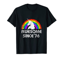 Load image into Gallery viewer, Unicorn Birthday T Shirt Rainbow 1976 42 Years Old 42nd Gift
