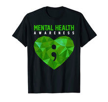 Load image into Gallery viewer, Heart Semicolon - Mental Health Awareness T Shirt
