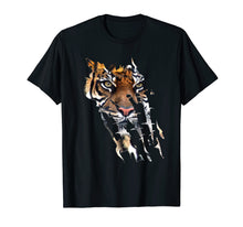 Load image into Gallery viewer, Bengal Tiger Face t-shirt Spirit animal Tiger paw print
