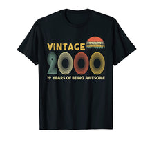Load image into Gallery viewer, Retro Vintage 2000 T-Shirt 19th Birthday Gifts 19 Years Old
