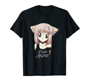 I Love Anime Shirt Cute Anime Girl Japanese Gift Tee