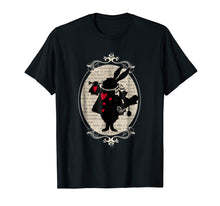 Load image into Gallery viewer, Alice In Wonderland White Rabbit Vintage Book T Shirt Design
