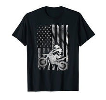Load image into Gallery viewer, American Flag Motocross Shirt - Vintage Dirt Bike T Shirt
