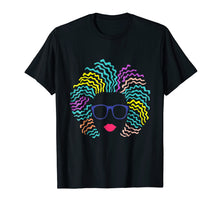 Load image into Gallery viewer, Afro Girl T-Shirt: Natural Hair &amp; Glasses, Black Women Art
