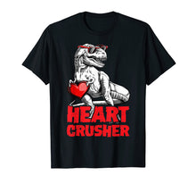 Load image into Gallery viewer, Valentines Day Dinosaur shirt Boys Kids Heart Crusher T rex
